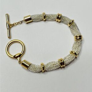 Elegant Gold and Silver Bracelet
